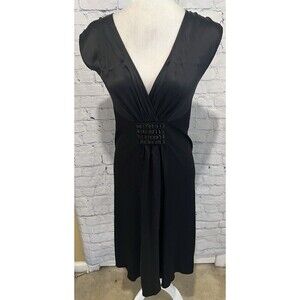 Karen Kane Black Sleeveless Knee Length Empire Waist Cocktail Dress - Size M
